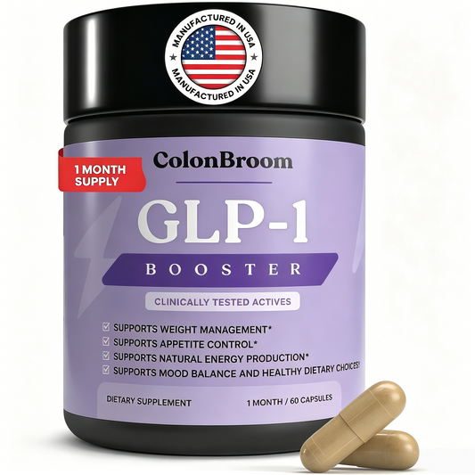 ColonBroom GLP-1 Weight Management Supplement for Women & Men - GLP1 Supports Appetite Control, Energy & Mood Balance - Vegan, Gluten-Free Diet Capsules | 60 Count